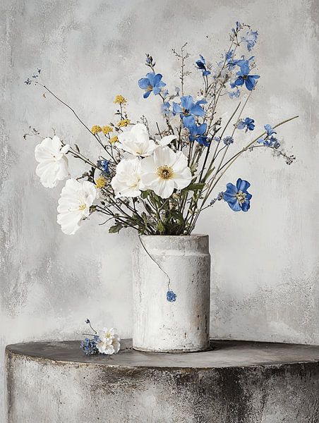 Vase with flowers, still life by Japandi Art Studio