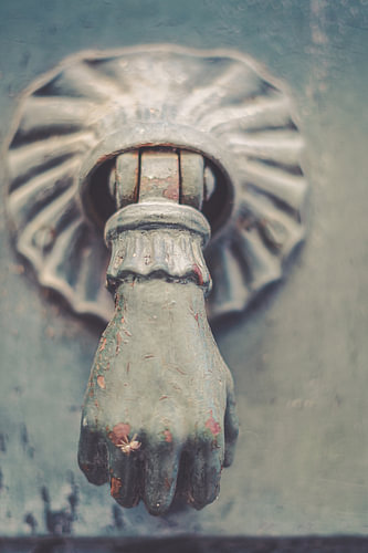 antique metal door knocker