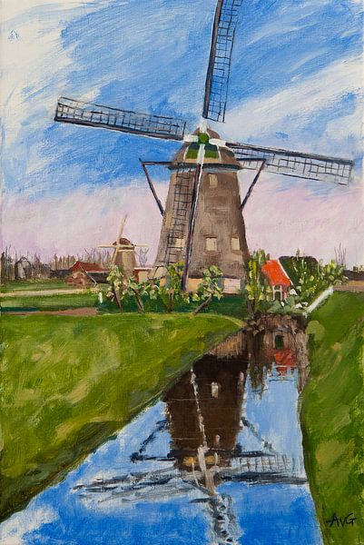Moulin de Maasland par Antonie van Gelder Beeldend kunstenaar