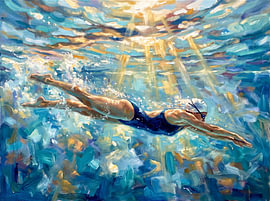 Diver in Golden Light by Jan Keteleer