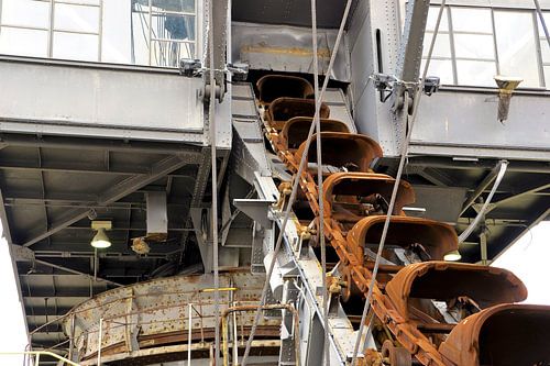 Voormalige kolengraafmachine in de voormalige openluchtmijn Golpa-Nord bij Gräfenhainichen