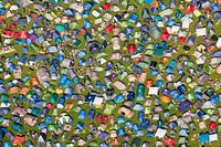 Luftaufnahme von Zelten auf dem Campingplatz beim Lowlands-Musikfestival