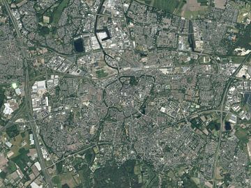Luchtfoto van Breda van Maps Are Art