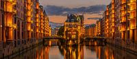 Panorama van de Speicherstadt, Hamburg van Henk Meijer Photography thumbnail