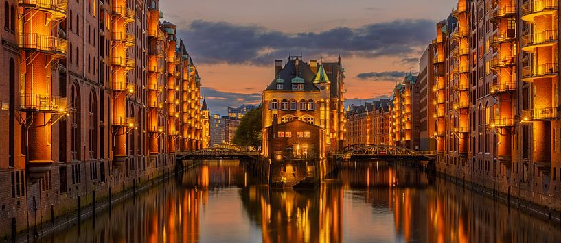 Panorama de la Speicherstadt, Hambourg par Henk Meijer Photography