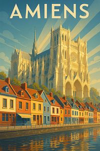 Art Deco Amiens Frankreich Wand Kunstdruck