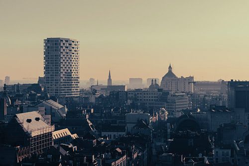Skyline d'Anvers - Silhouettes au lever du soleil