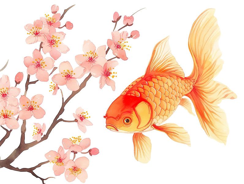 Japanischer Goldfisch von PixelPrestige