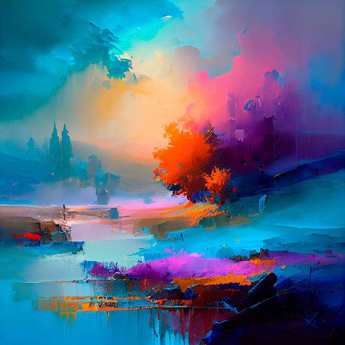 Colourful trees on the waterfront. Part 4