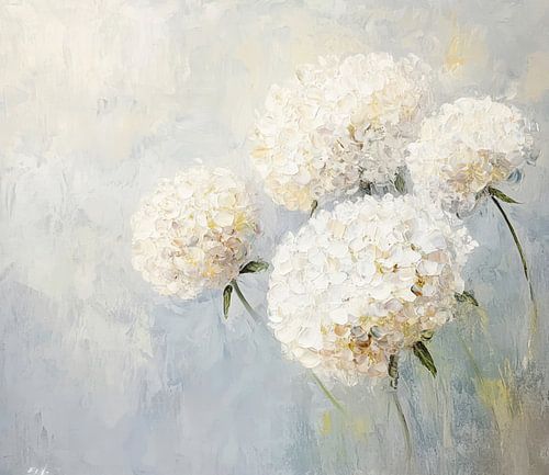 Hortensias blancs délicats Élégance