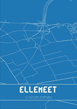 Blueprint | Map | Ellemeet (Zeeland) by Rezona