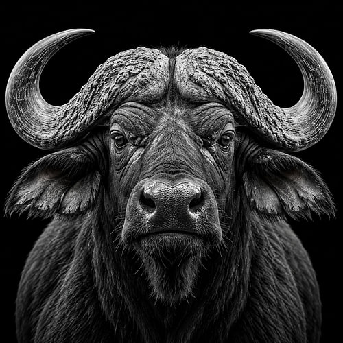 De Afrikaanse Buffel – Oerkracht in Zwart-Wit