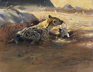 Hyena, WILHELM KUHNERT, 1905 van Atelier Liesjes