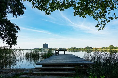 Landschaft mit See in Potzlow