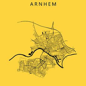 Plattegrond Arnhem in Vitesse kleuren van Michel Vedder Photography