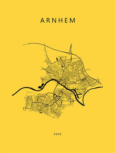 Plattegrond Arnhem in Vitesse kleuren