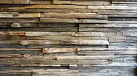 Wall of driftwood