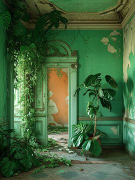 Verloren plaats salon Kamer Verval Planten Mysterie Verleden van gm_designs