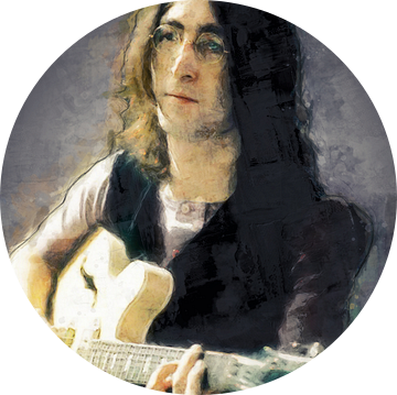 John Lennon oilpaint van Bert Hooijer