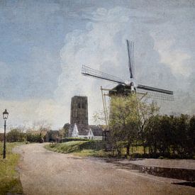 Dorfansicht in zeitlosem Licht von Iris van Heusden