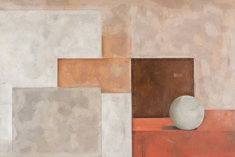 Japandi Abstract - Sphere and Planes by Whale & Sons