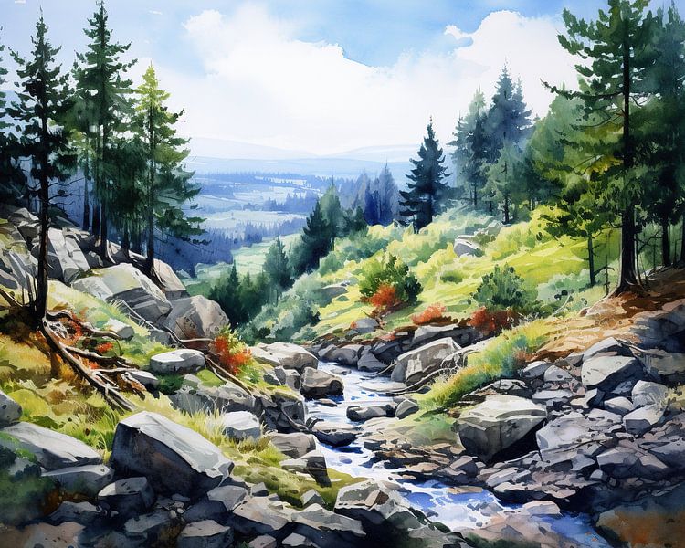 Paysage de la Pologne par Peinture Abstraite