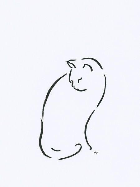 Sinnende Katze von Karen Kaspar