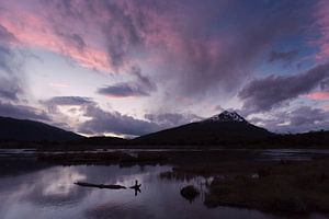 Coucher de soleil à Tierra del Fuego