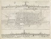 Plattegrond en profiel van de stad Utrecht, Adam van Vianen (I), 1598 van Historisch Utrecht thumbnail