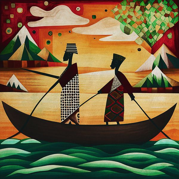 Fishermen on the road by Jan Keteleer