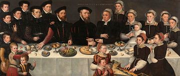 Pierre de Moucheron, zijn echtgenote, hun achttien kinderen, en meer, anoniem