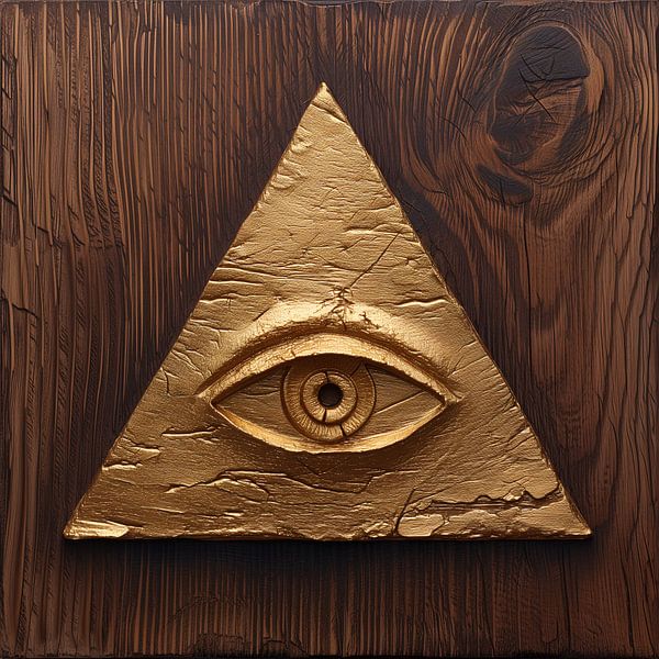 Das alles sehende Auge in der Goldenen Mystik von Surreal Media