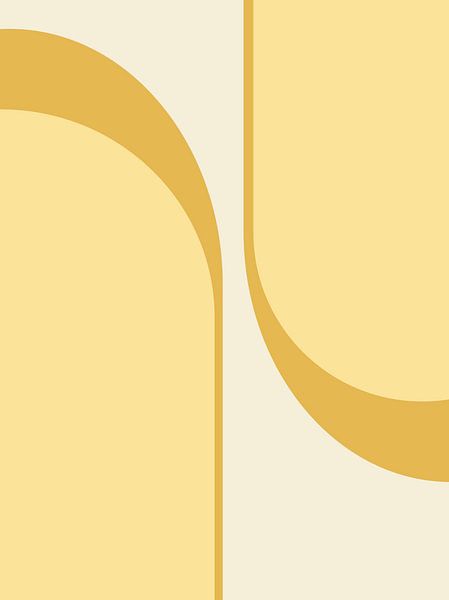 Peace - abstraction in yellow beige by Mad Dog Art