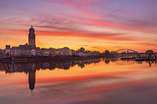 Zonsopkomst in Deventer, Nederland