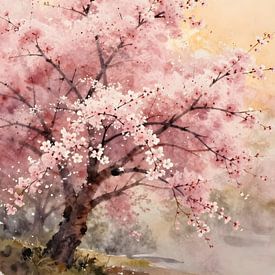 Kirschblüte im Abendlicht von Kristin M