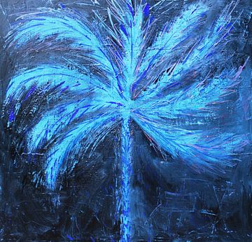 Palmier à vent bleu sur l'Atelier Paint-Ing