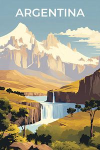 Retro-Reiseposter Argentinien