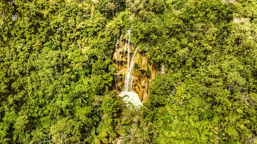 Betoverende Waterval in de Tropische Jungle van Cebu Filipijnen