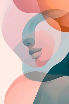 Abstracte schoonheid in zachte kleuren van Poster Art Shop