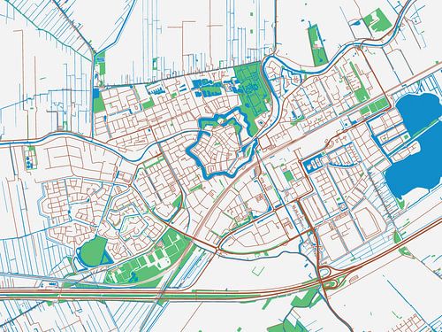Carte de Woerden dans le style Urban Ivory