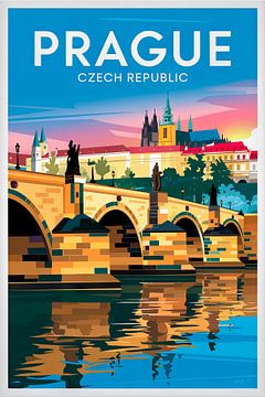Prag, Tschechische Republik. von Poster Art Shop