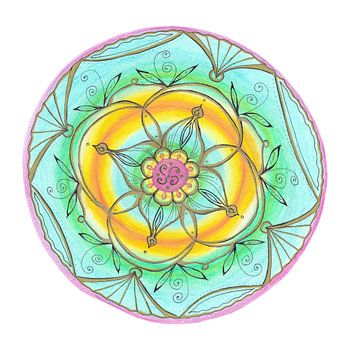 Mandala "Lebensfreude" handgemalt