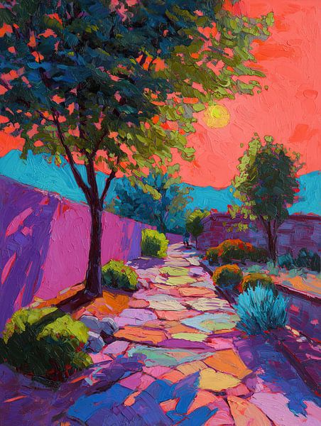 Bunter Weg | Farben des Weges von Wunderbare Kunst