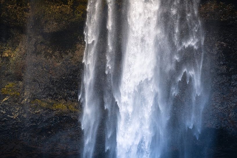 Close up of Seljalandsfoss by Mickéle Godderis