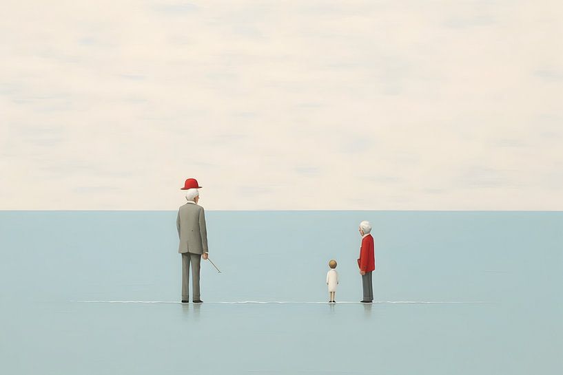 The family outing by the sea by Heike Hultsch