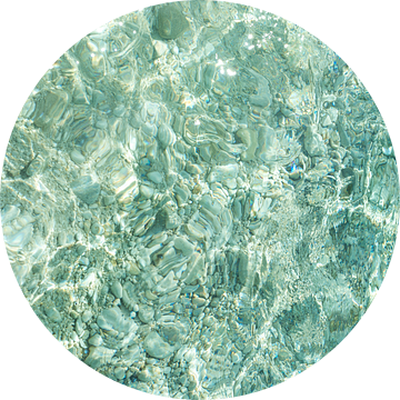 Kristalheldere waterreflectie - Turquoise Ocean Photography Art Print