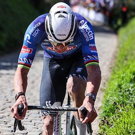 Nahaufnahme von Mathieu van der Poel auf dem Koppenberg von FreddyFinn