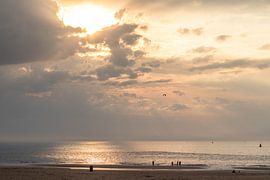 Sunset at Scheveningen North by Anne Zwagers