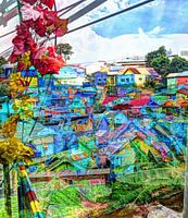 Warna Warni coloured village near Malang East Java.