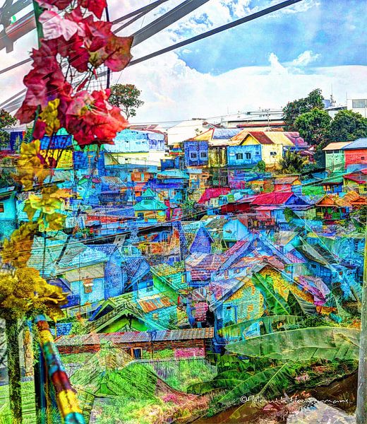 Warna Warni coloured village near Malang East Java. by Helmuth Houtermans